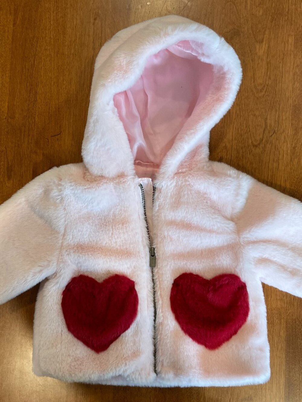 Baby pink zip-up hoodie